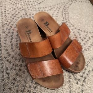 Browns Leather Wedge Sandals